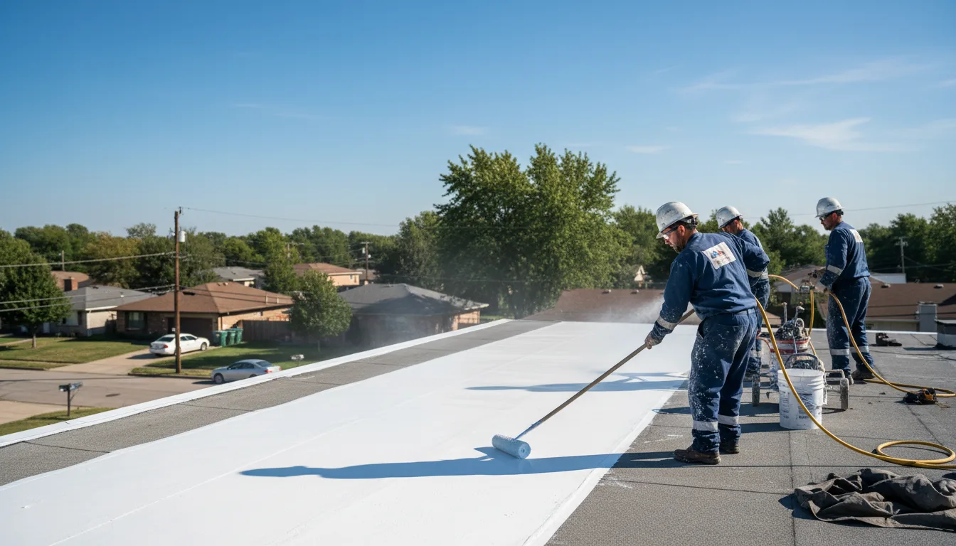 Commercial roof coating in Rivervale, AR near me
